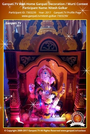 Nitesh Golkar Home Ganpati Picture