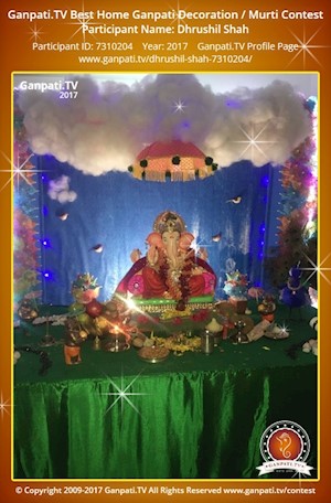 Dhrushil Shah Home Ganpati Picture