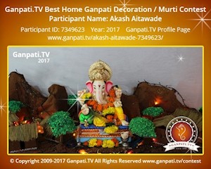 Akash Aitawade Home Ganpati Picture