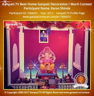 Karan Shinde Home Ganpati Picture