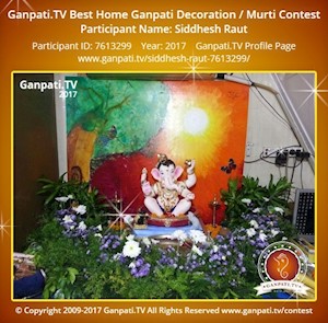 Siddhesh Raut Home Ganpati Picture