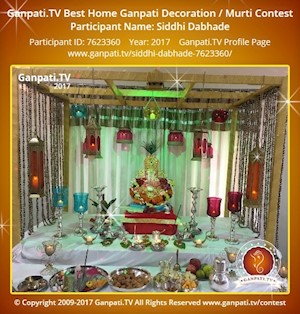 Siddhi Dabhade Home Ganpati Picture