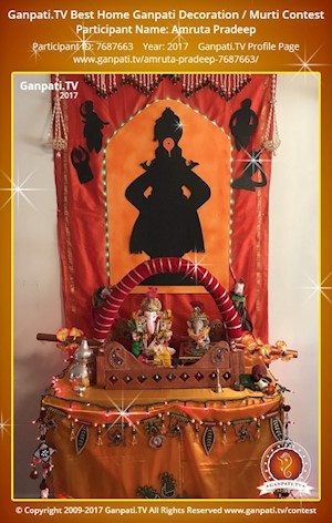 Amruta Pradeep Home Ganpati Picture
