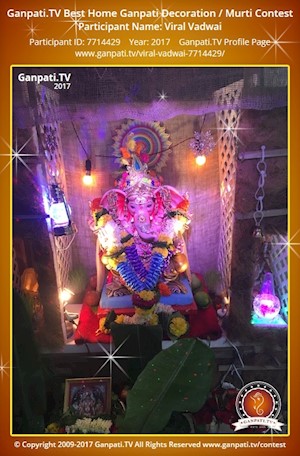 Viral Vadwai Home Ganpati Picture