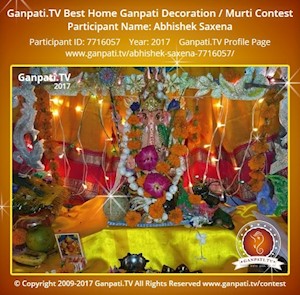 Abhishek Saxena Home Ganpati Picture