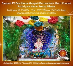 Prerna Mhatre Home Ganpati Picture