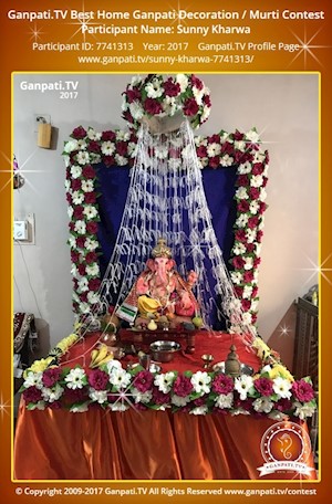 Sunny Kharwa Home Ganpati Picture