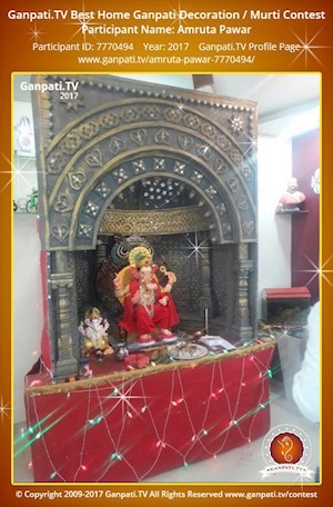 Amruta Pawar Home Ganpati Picture