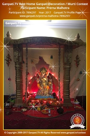 Prerna Malhotra Home Ganpati Picture