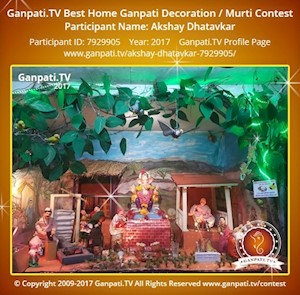 Akshay Dhatavkar Home Ganpati Picture