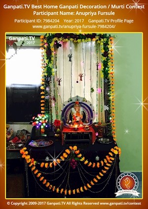 Anupriya Fursule Home Ganpati Picture