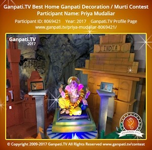 Priya Mudaliar Home Ganpati Picture