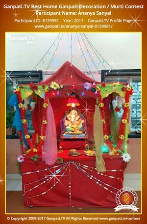 Ananya Sanyal Home Ganpati Picture