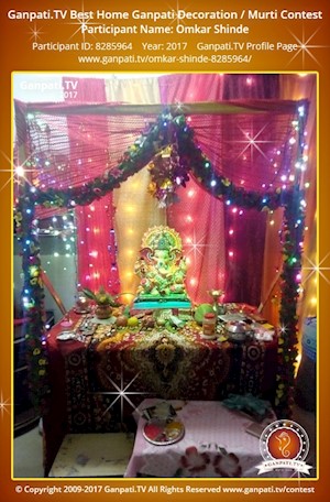 Omkar Shinde Home Ganpati Picture