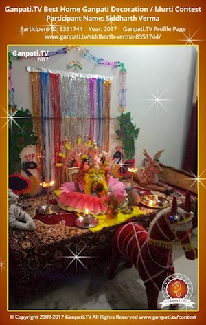 Siddharth Verma Home Ganpati Picture