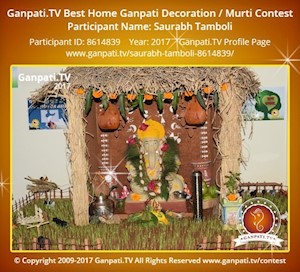 Saurabh Tamboli Home Ganpati Picture