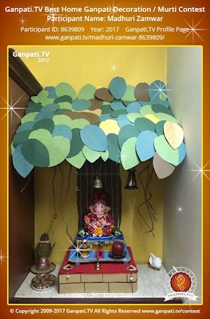 Madhuri Zamwar Home Ganpati Picture