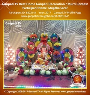 Mugdha Saraf Home Ganpati Picture