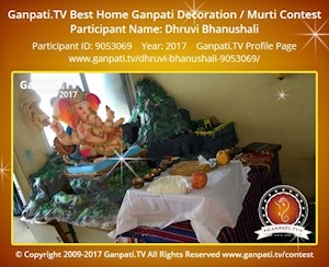 Dhruvi Bhanushali Home Ganpati Picture