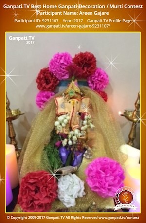 Areen Gajare Home Ganpati Picture