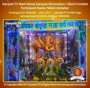 Nilesh Ambekar Home Ganpati Picture